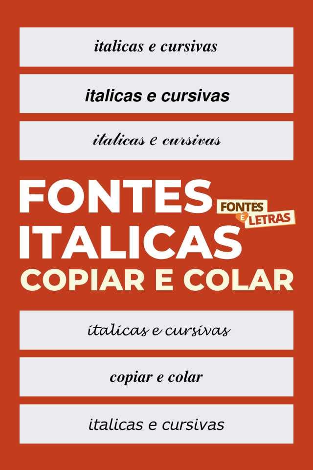 As melhores fontes cursivas elegantes | Baixa letras italicas copiar e colar
