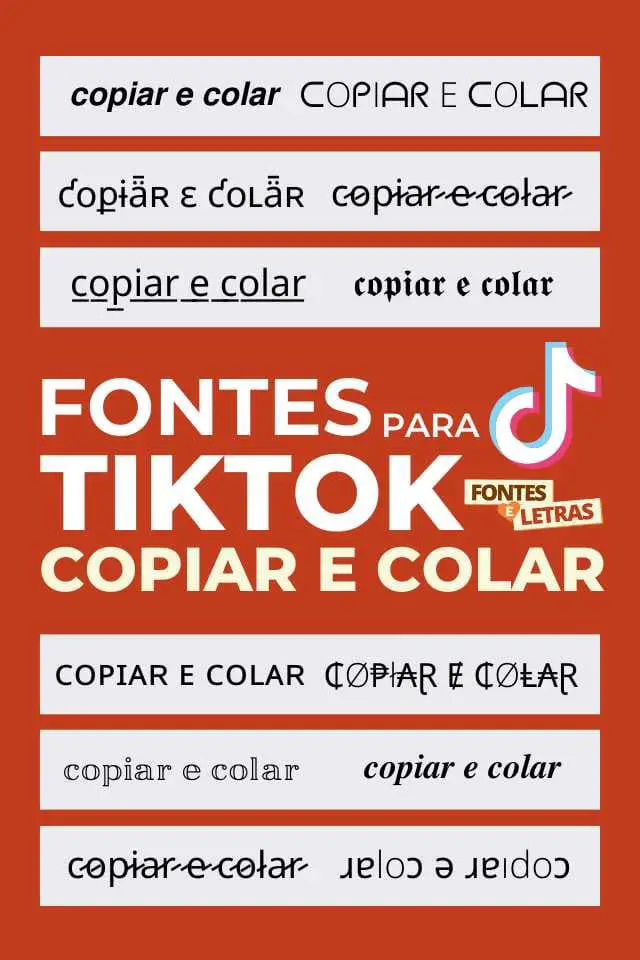 Letras para Tik Tok | Tipos de letra e fontes para copiar e colar